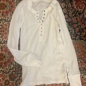 Aerie Waffle Knit Henley NWT